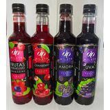 Kit 04 Xarope Dilute Soda  Italiana  Frutas Vermelhas Cranberry Amora Uva  500 Ml