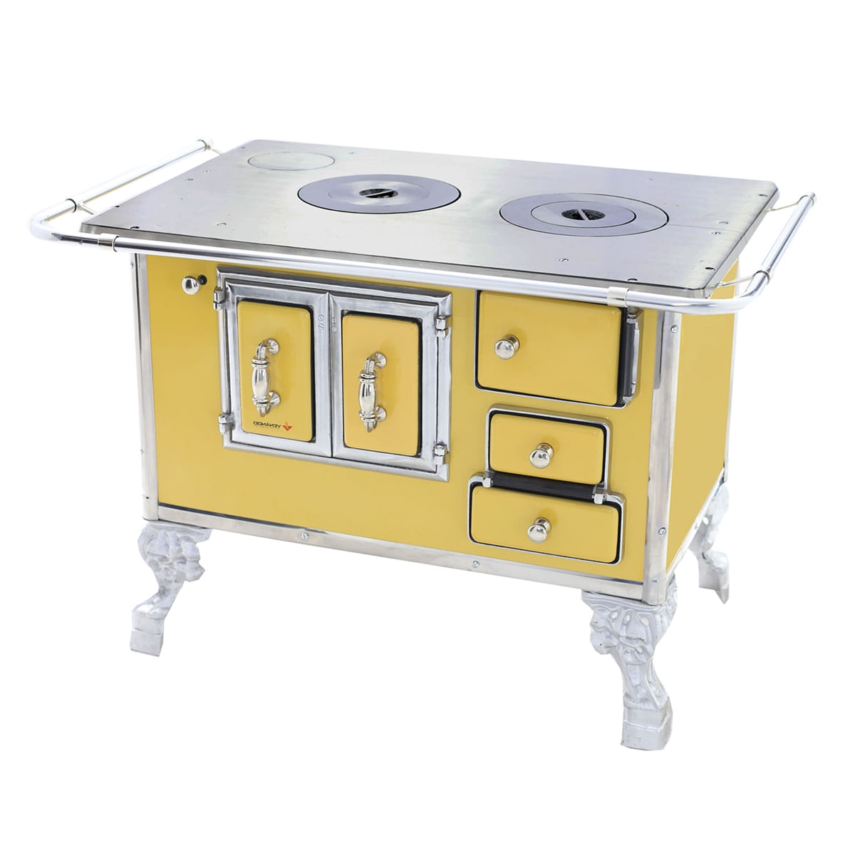 Fogão A Lenha Provençal N3 2 Bocas Amarelo 3Pe Venâncio Menor preço em Fogão A Lenha Provençal N3 2 Bocas Amarelo 3Pe Venâncio