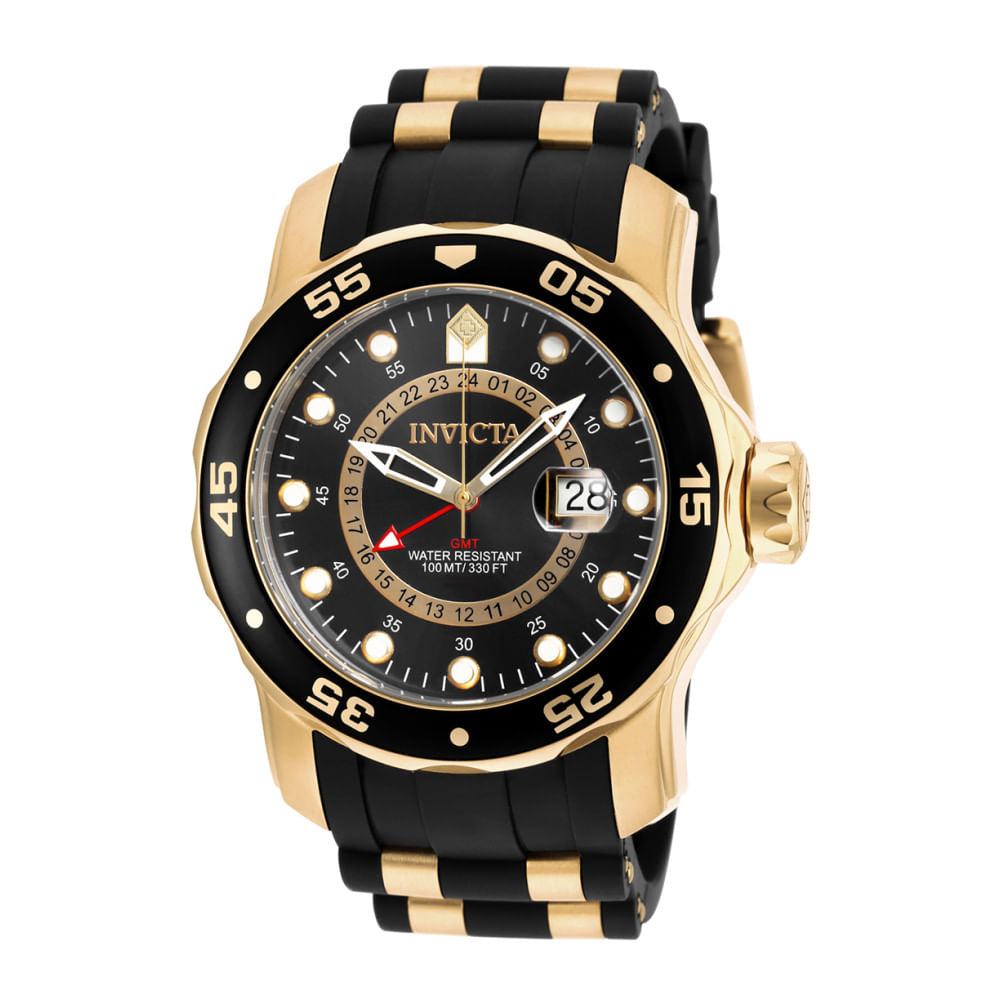 Relógio Masculino Pro Diver Scuba , Invicta 6991, Preto E Dourado