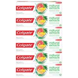 Kit Creme Dental Colgate Natural Extracts Reinforced Defense 90g com 6 unidades