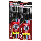 Kit 6 Escovas Dental Colgate Slim Soft Black