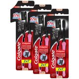 Kit 3 Escovas Dentais Colgate Slim Soft Black Leve 2 Pague 1