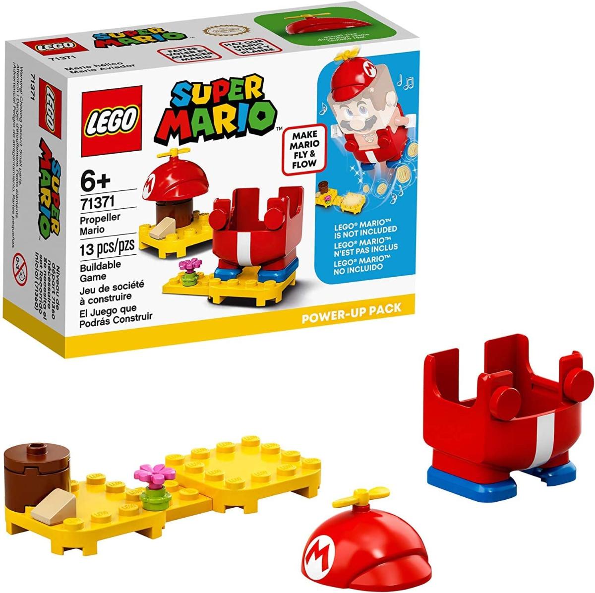 LEGO Super Mario Hélice Mario Power-Up Pack 71371 Brinquedo Incrível para Crianças Para Alimentar a Figura de Mario em As Aventuras com Mario Starter