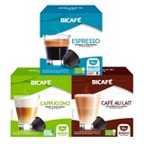 48 CÁPSULAS PARA DOLCE GUSTO - 3 CAIXAS - CAFÉ E BEBIDA - CÁPSULA BICAFÉ