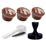 Kit 3 Cápsula + Tamper Dolce Gusto Reutilizável Cafeteira