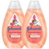Kit c/ 2 Shampoo Johnson's Baby Cachos Definidos 400ml
