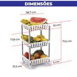 Fruteira Multiuso Para Cozinha Porta Temperos 3 Andares Arthi/f