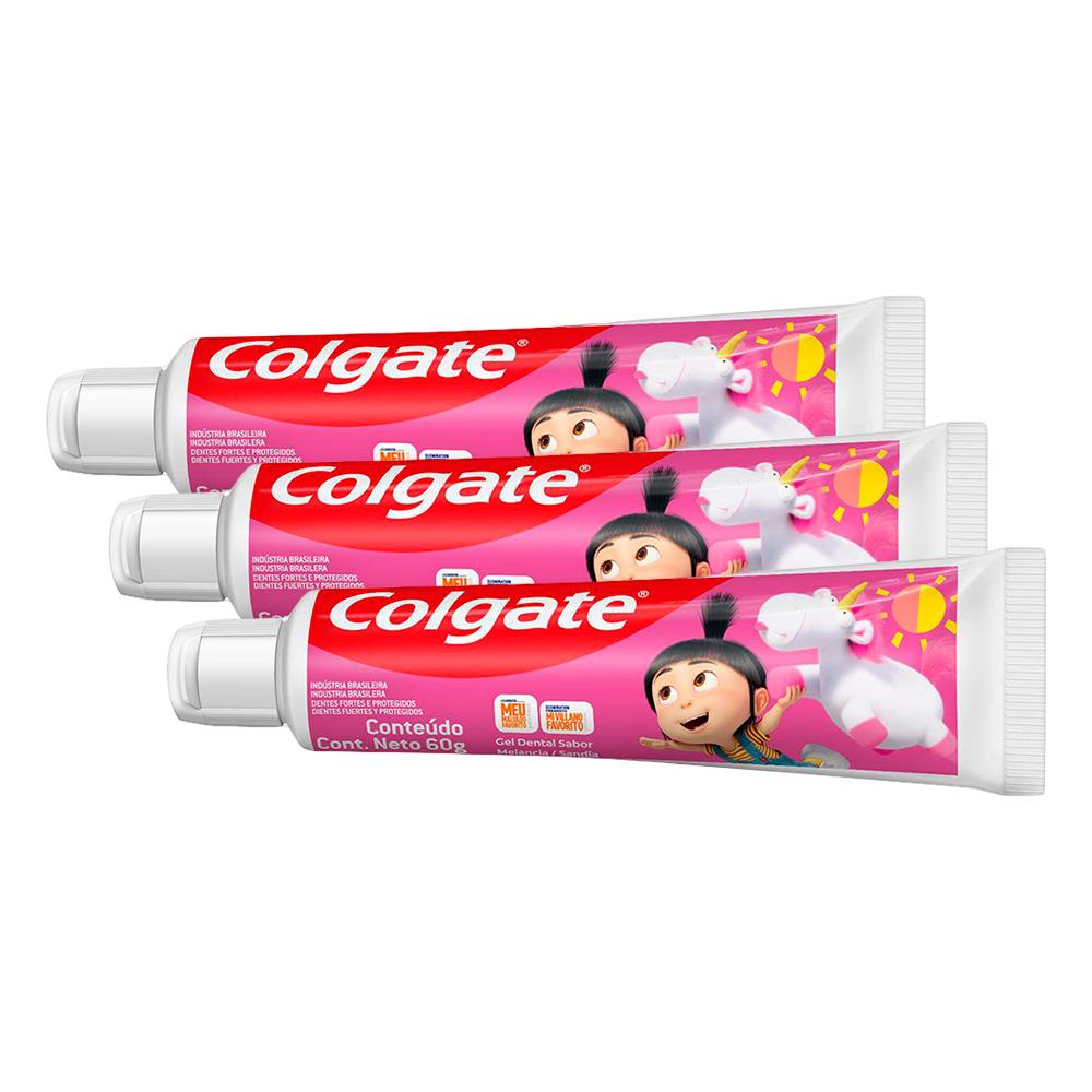 Kit 3 Creme Dental Infantil Colgate Smiles Agnes 60g