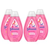 Kit com 4 Shampoos Johnson's Baby Gotas de Brilho 400ml