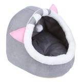 Cama Pet Cesto Macio Almofada Conforto Gato Cachorro Cinza