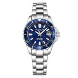 Relogio Feminino Stuhrling Depthmaster 3950al Quartzo 32mm, Prata E Azul