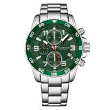 Relogio Masculino Stuhrling Concorso Quartzo 40mm Com Cronografo, Verde