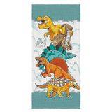Toalha De Banho Felpuda Estampada Diverssauro 0,60cm  1,10m