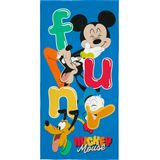 Toalha De Banho Aveludada Estampada Mickey 0,70cm X 1,40m