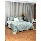 Cobreleito Dupla Face Solteiro Estampado- 1,60m X 2,20m - 2 Peças