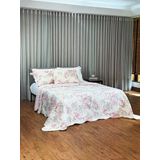 Cobreleito Dupla Face Solteiro Estampado- 1,60m X 2,20m - 2 Peças