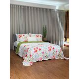 Cobreleito Dupla Face Solteiro Estampado- 1,60m X 2,20m - 2 Peças