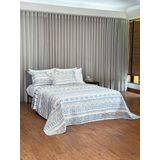 Cobreleito Dupla Face Solteiro Estampado- 1,60m X 2,20m - 2 Peças