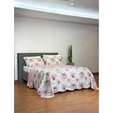 Cobreleito Dupla Face Solteiro Estampado Valentina - 1,60m X 2,20m - 2 Peças