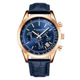 Relogio Masculino Stuhrling Rialto 3975l Quartzo 44mm Com Cronografo, Azul