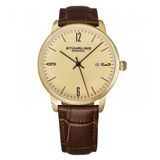 Relogio Masculino Stuhrling Rasa 3997a Quartzo 40mm, Marrom