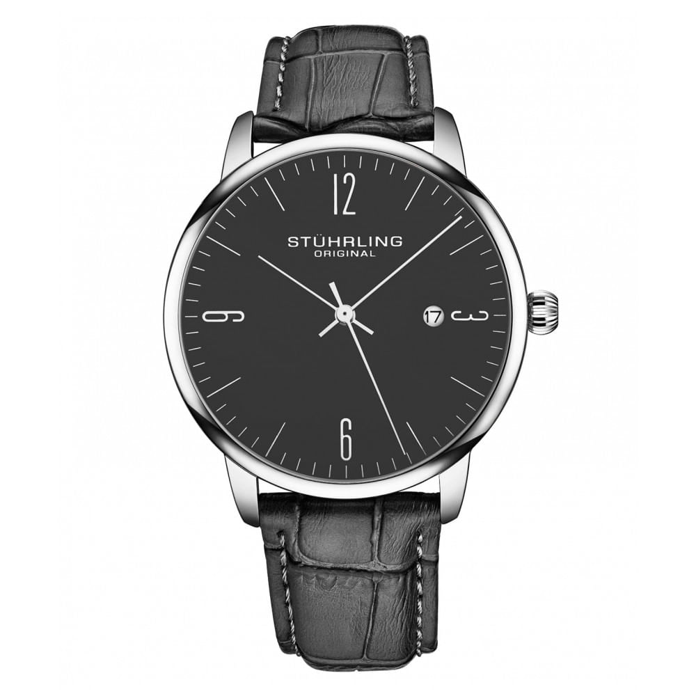 Relogio Masculino Stuhrling Rasa 3997a Quartzo 40mm, Preto