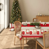 Toalha De Mesa 6 Lugares Pop Retangular Estampado Natal 1,40m X 2,10m