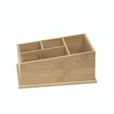 Organizador Médio Com Divisórias Ecokitchen Bambu 20 Cm - Mimo Style - Bm20134