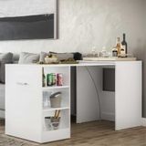 Aparador Bar Com Mesa Dobrável Ibiza Multimóveis Branco