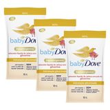 Kit Com 3 Sabonetes Líquidos Glicerina Baby Dove Hidratação Glicerinada 180ml Refil