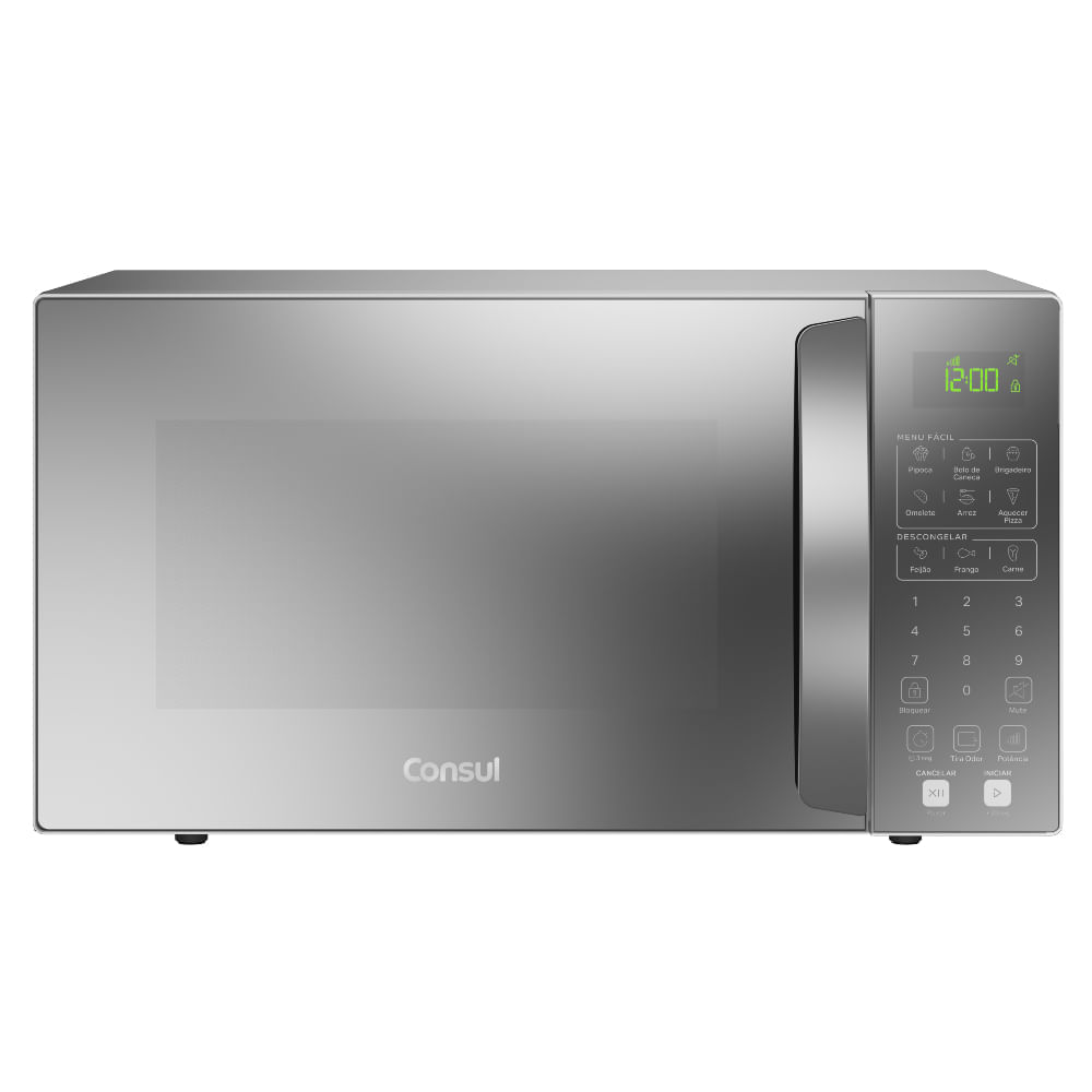 Micro-ondas Consul 32 Litros Cor Cinza Espelhado Com Menu Fácil - Cms46ar 220v