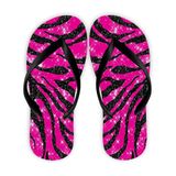 Chinelo Zebra rosa Gliter fashion