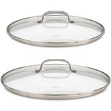 Cuisinart 71-2228CG Chef's Classic Inoxidável 2 Peças Tampas de vidro, 9 e 11 Tampas de vidro