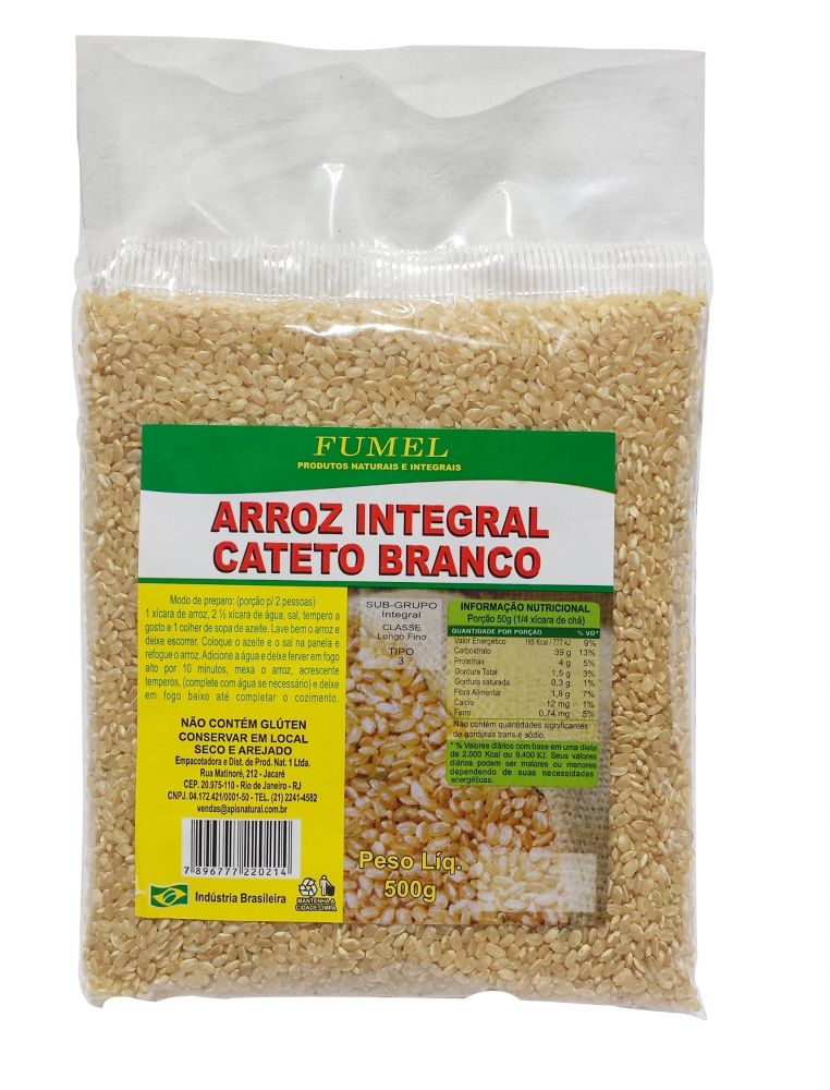 Arroz Integral - Cateto Branco - Fumel