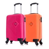 Kit Malas De Viagem Bordo 2 Peças Pink E Laranja Zug Swiss Move