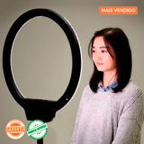 Ring Light Led Profissional 12 Polegada 30cm Selfie Foto Make Up Maquiagem + Grandetripe 2m + Usb E Suporte Celular