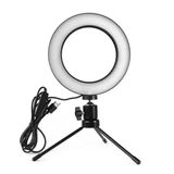 Iluminador De Led Com Tripe Ring Light Usb 16cm 6 Polegadas