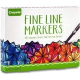 Crayola Fine Line Marcadores Conjunto de Colorir Adulto, Atividades internas para crianças em casa, presente, 40 contagem