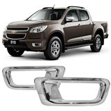 Aplique Cromado Moldura Do Farol Auxiliar De Milha Chevrolet S10 2012 À 2016 Par