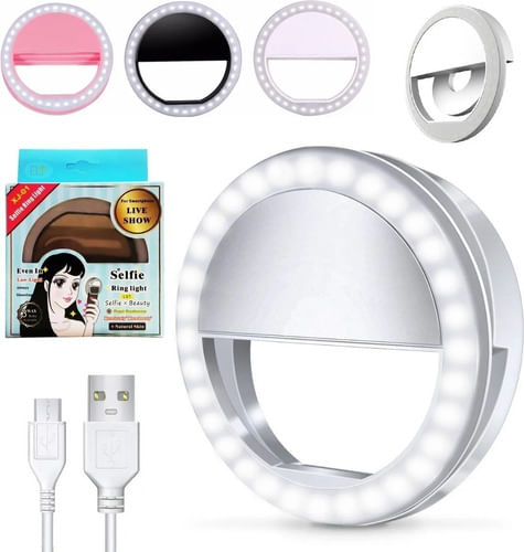 Flash Para Celular Luz Iluminação Ring Light Anel Led Selfie