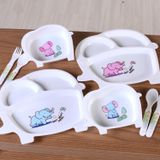 Kit Alimentação Infantil 4 Peças Fibra De Bambu Bene Casa Elefante Azul