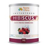 Chá Instantâneo De Hibiscus Diurético Sabor Frutas Vermelhas 200g