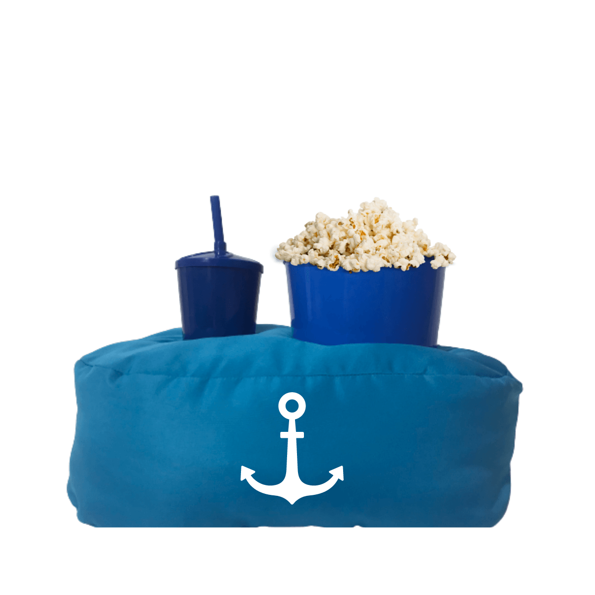 Almofada Porta Pipoca Azul Infantil Âncora