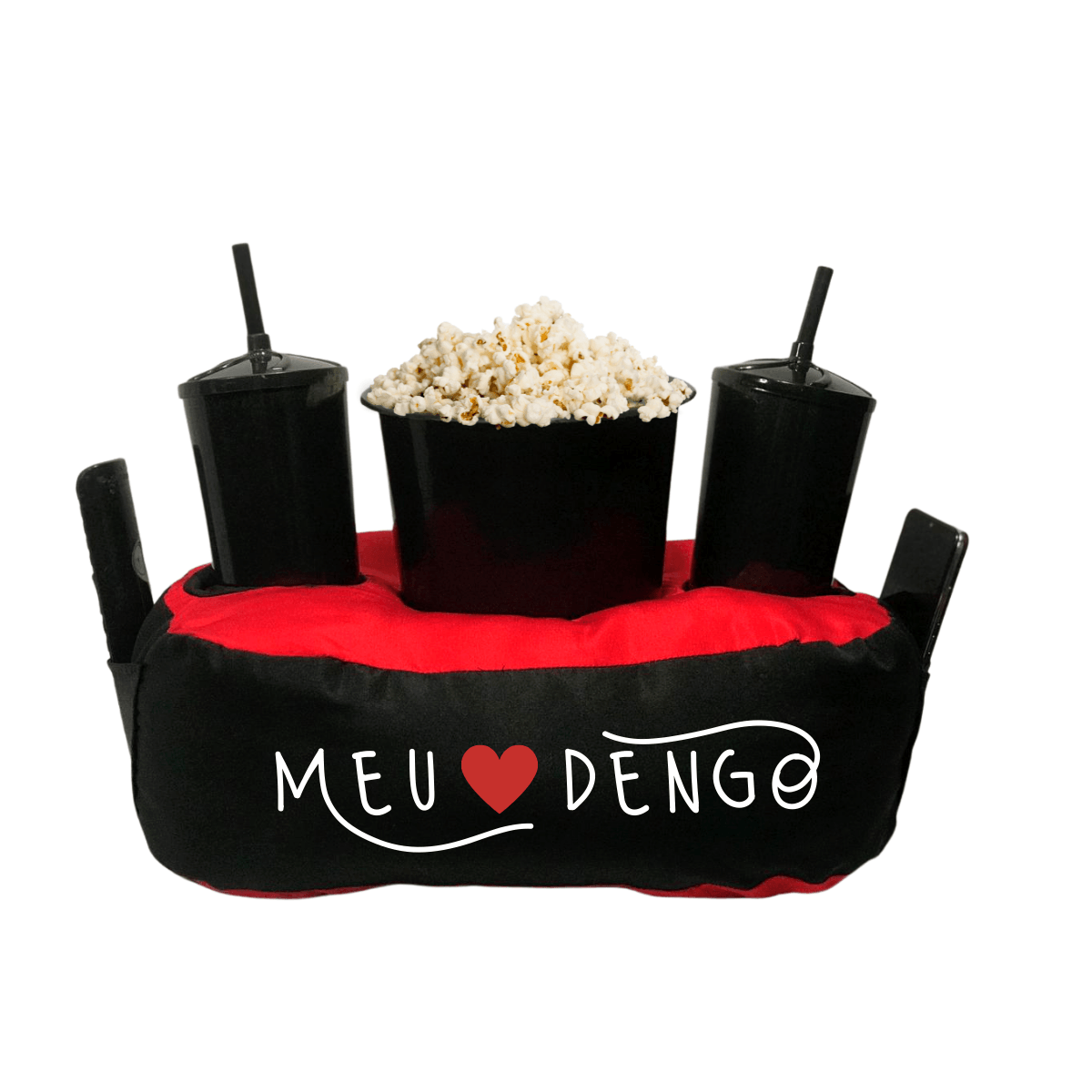 Almofada Porta Pipoca Bicolor Casal Meu Dengo