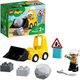 LEGO DUPLO Construction Bulldozer 10930 Mini Bulldozer Truck Set Brinquedo de Construção para Crianças de 2 anos ou mais Pequeno brinquedo bulldozer