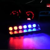 Strobo Vermelho Azul Policia 6 Leds