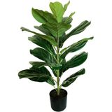 Besamenature 30" Pequena Folha De Violino Artificial Fig Tree/faux Ficus Lyrata Para Decoração De Home Office