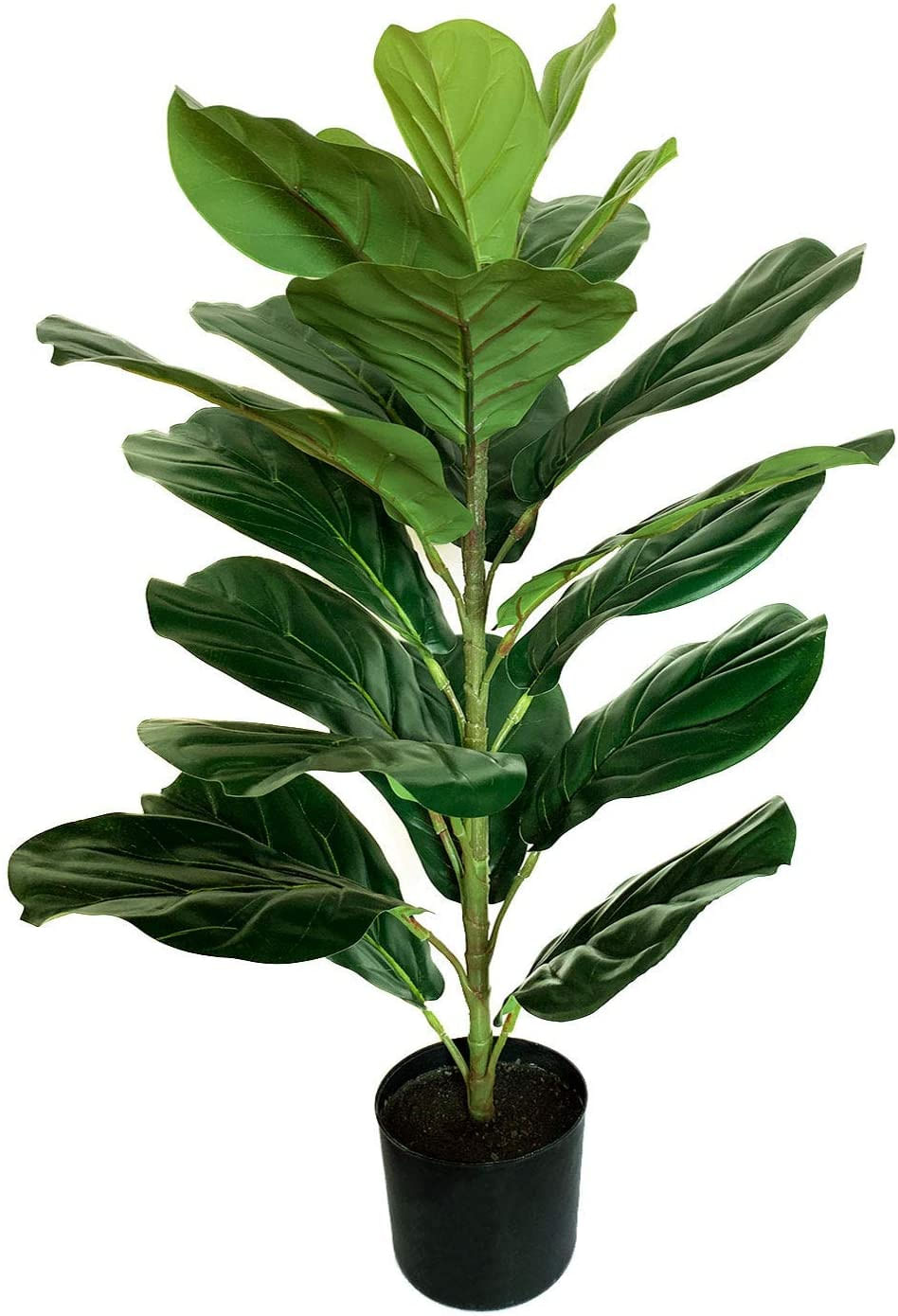 Besamenature 30" Pequena Folha De Violino Artificial Fig Tree/faux Ficus Lyrata Para Decoração De Home Office