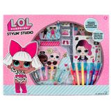 Surpresa l.O.L. Stylin' Studio by Horizon Group USA,Decore bonecas de papel surpresa LOL com mais de 250 acessórios, inclui diy activity book, Scratch