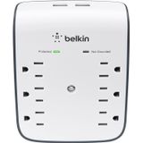 Belkin 6-outlet Protetor De Surto Usb, Suporte De Parede - Ideal Para Dispositivos Móveis, Eletrônica Pessoal, Pequenos Eletrodomésticos E Mais (900